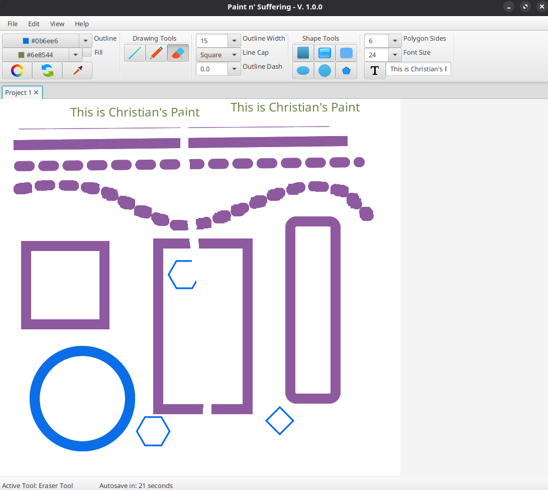 A Screenshot from Christian's Paint project